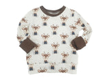 Hoodie Pullover kleiner Hirsch, Baby Kind ab 44-122 kurz oder langarm  Designer Limitiert !! von Atelier MiaMia