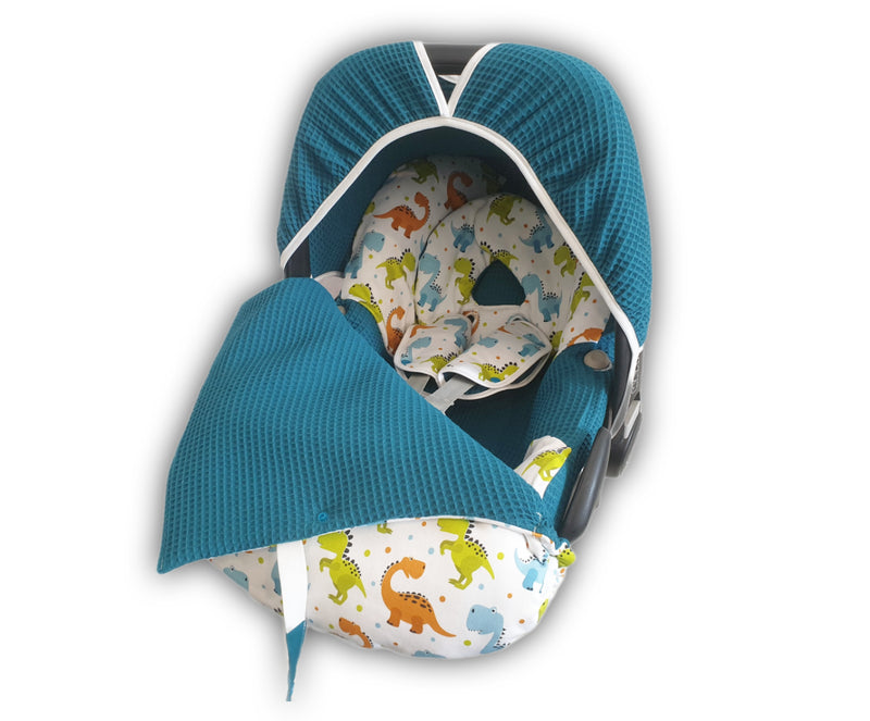 Fodera per seggiolino per bambini Maxi Cosi, fodera di ricambio o fodera aderente grigio scuro/menta scuro