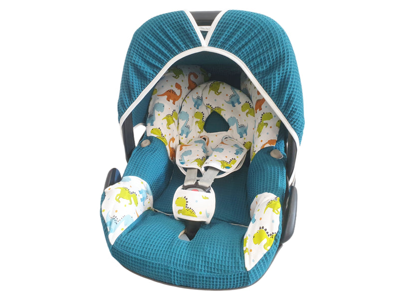 Fodera per seggiolino per bambini Maxi Cosi, fodera di ricambio o fodera aderente grigio scuro/menta scuro