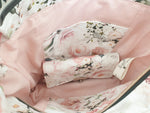 Handtasche einzeln oder im Set mit Geldbörse und Kosmetiktasche beere Rosen von Atelier MiaMia