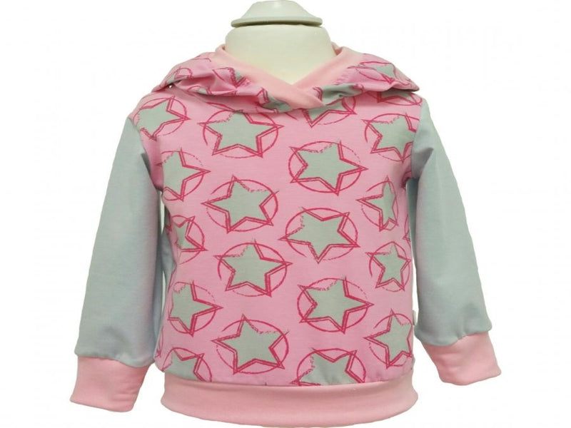 Atelier MiaMia - hoodie baby child from 44-122 short or long sleeve red stars 182