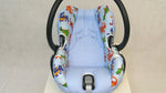 Babyschalen Bezug Safety one Hellblau, Drachen von Atelier MiaMia