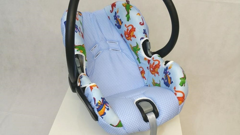 Atelier MiaMia baby seat cover Safety one light blue, dragon