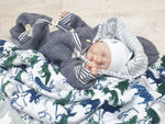 Atelier MiaMia - Walk - Overall Baby Child from 50 to 110 Designer Walkoverall Gray Gray Stripes --Walk W11