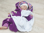 Atelier MiaMia - Walk - jumpsuit baby child from 50 to 110 designer walkoverall lilac flowers --walk W9