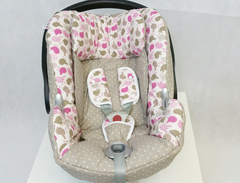 Atelier MiaMia baby carrier cover Cybex Q little bird grape CBQ1