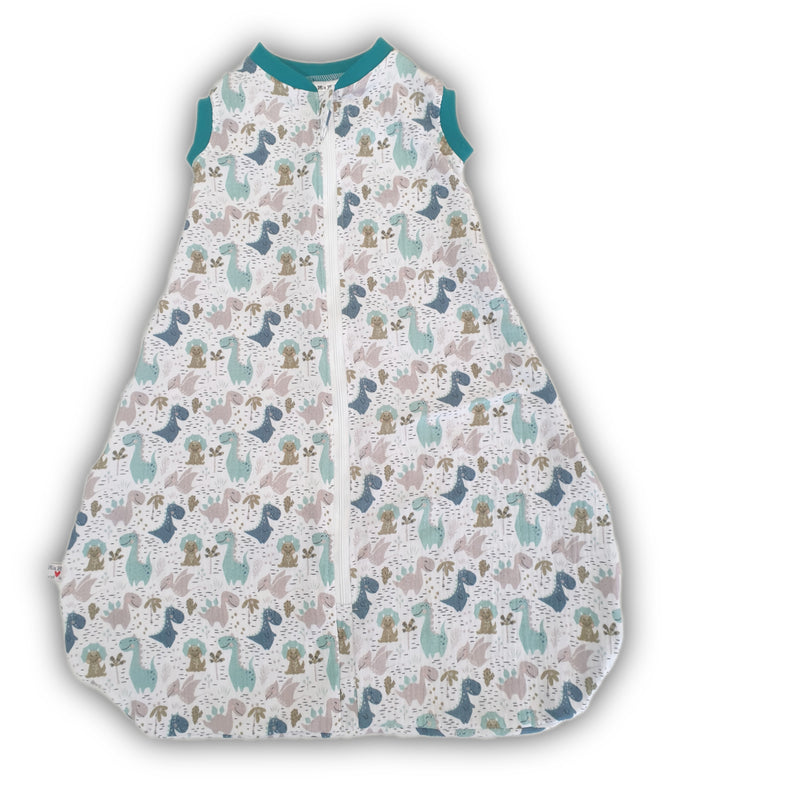 Atelier MiaMia *Mutzelpumper* sleeping bag with feet, size. 50-104 dinosaurs