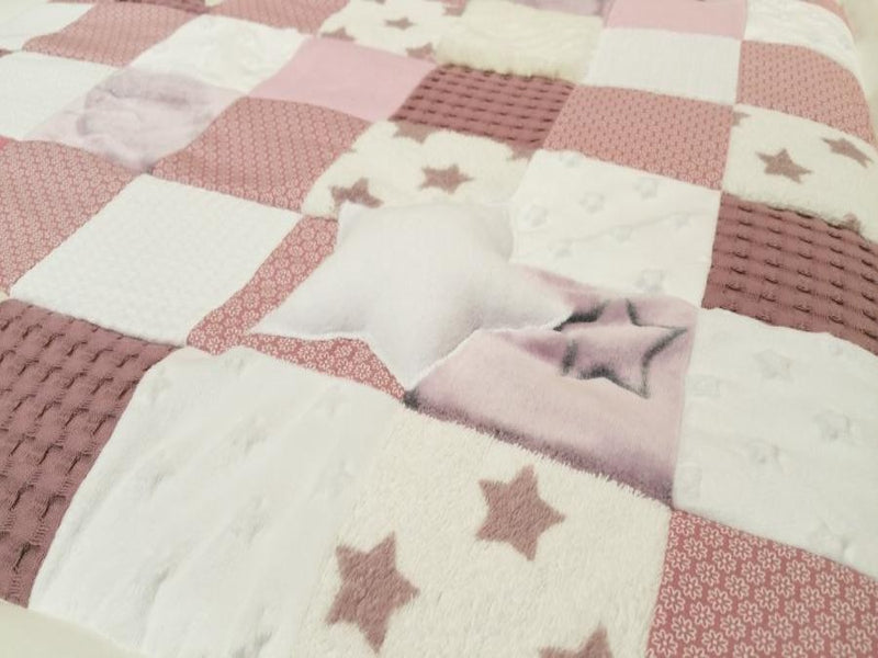 Adventure blanket CVI blanket dusky pink stars ED50