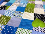 Experience blanket CVI blanket, blue-green-white, stars, ED5