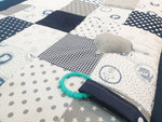 Adventure blanket new elements CVI blanket // 74 animals grey/blue