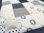 Adventure blanket CVI Blanket // 74 animals grey/blue