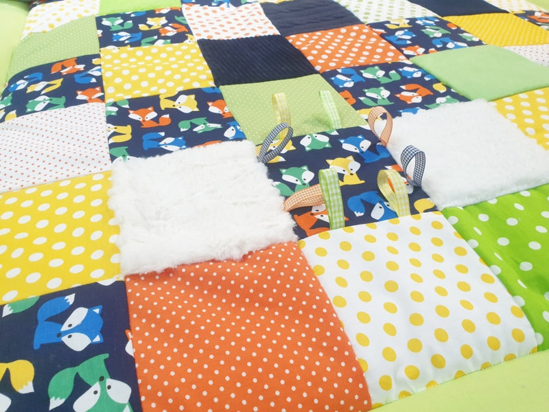 Adventure blanket CVI Blanket // 75 colorful foxes