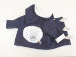 Kaputzenjacke Baby Kind Größe 50-140 Designer Jacke Limitiert !! Strick Blau mit Panel J11 von Atelier MiaMia