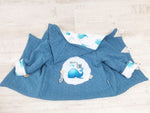 Atelier MiaMia - giacca con cappuccio bambino bambino taglia 50-140 giacca a trecce limitata !! Acqua di balena J17