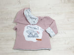 Kaputzenjacke Baby Kind Größe 50-140 Grobstrick Jacke Limitiert !! Grobstrick Altrosa Teddy J21 von Atelier MiaMia