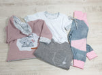 Atelier MiaMia - hooded jacket baby child size 50-140 coarse knit jacket limited !! Chunky knit dusky pink teddy J21