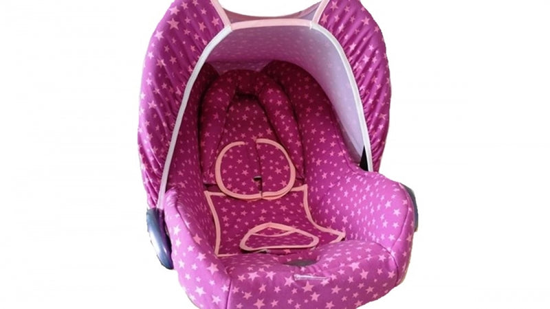 Headrest purple, pink stars or headrest with seat reduction 49