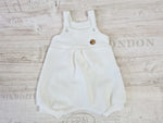 Latzstrampler kurz und lang auch als Baby Set Waffeljersey creme 10 von Atelier MiaMia