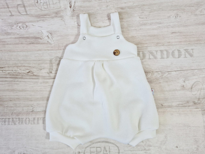 Atelier MiaMia bib romper short and long also as baby set waffle jersey cream 10