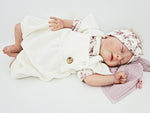 Latzstrampler kurz und lang auch als Baby Set Waffeljersey creme 10 von Atelier MiaMia