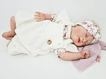 Atelier MiaMia salopette corta e lunga anche da neonato in jersey waffle crema 10
