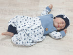 Latzstrampler kurz und lang auch als Baby Set Anker Martim 6 von Atelier MiaMia