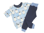 Baby und Kinder Leggins Blau Größe 50-116 von Atelier MiaMia