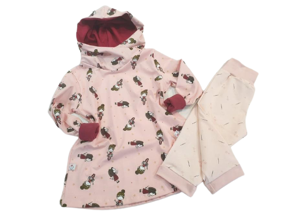 Baby und Kinder Leggins Rose Sterne Größe 50-116 von Atelier MiaMia