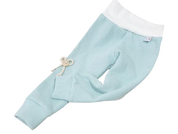 Atelier MiaMia Baby and Children Leggins Mint Waffle Jersey Size 50-116