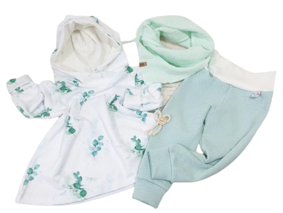 Baby und Kinder Leggins Mint Waffel- Jersey Größe 50-116 von Atelier MiaMia