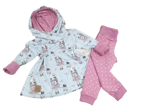 Baby und Kinder Leggins Alt Rosa Punkte Größe 50-116 von Atelier MiaMia