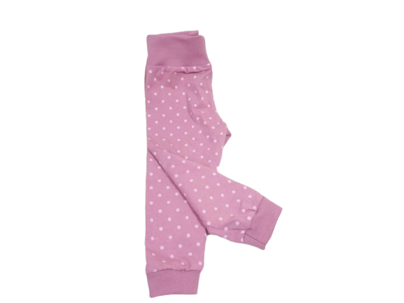 Atelier MiaMia leggings per neonati e bambini rosa antico pois taglia 50-116