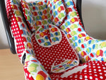 Römer Babysafe, rot, bunte Elefanten, Römer 17 von Atelier MiaMia