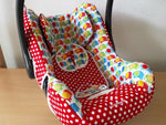 Römer Babysafe, rot, bunte Elefanten, Römer 17 von Atelier MiaMia