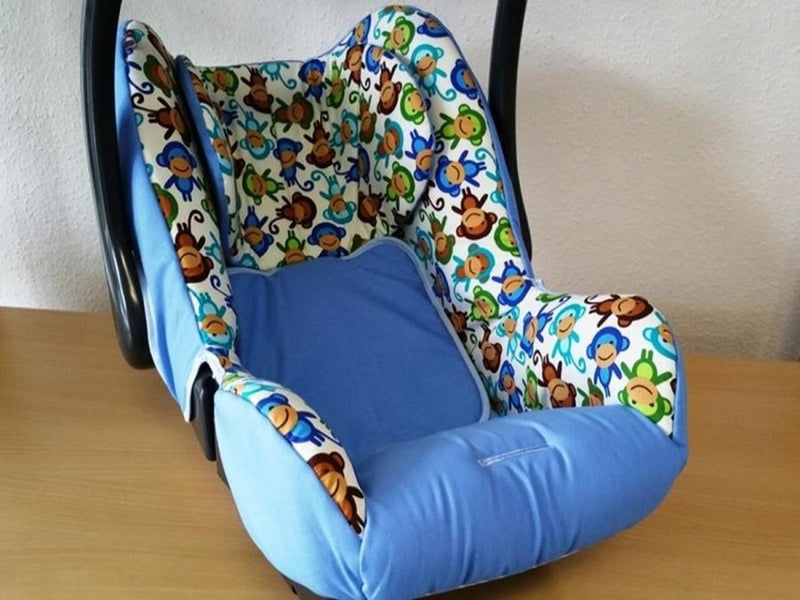 Römer Babysafe, weiß, blaue Affen, Römer 22 von Atelier MiaMia