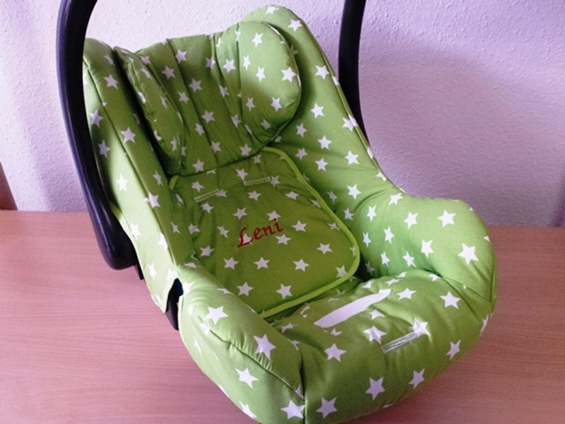 Römer Babysafe, grün, große weiße Sterne, Römer 10 von Atelier MiaMia