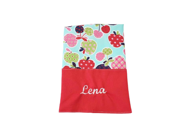 Atelier MiaMia - U-book cover cotton with embroidery Austria and Germany fruit