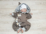 Atelier MiaMia - Walk - overall baby child from 50 to 110 designer walk overall brown --walk W10