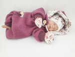 Atelier MiaMia - Walk - tuta neonato bambino da 50 a 110 fiori firmati rosa antico walk tuta Walk W20