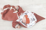 Walk - Overall Baby Kind von 50 bis 110 Designer Walkoverall Braun Füchse --Walk W6 von Atelier MiaMia