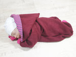 Walk - Overall Baby Kind von 50 bis 110 Designer Walkoverall Braun Lila Streifen --Walk W7 von Atelier MiaMia