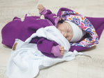 Atelier MiaMia - Walk - jumpsuit baby child from 50 to 110 designer walkoverall lilac flowers --walk W9